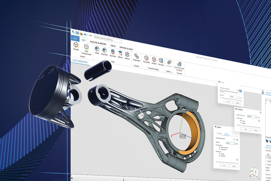Materialise Introduces Magics 26 with New CAD and Mesh Capabilities for 3D Printing